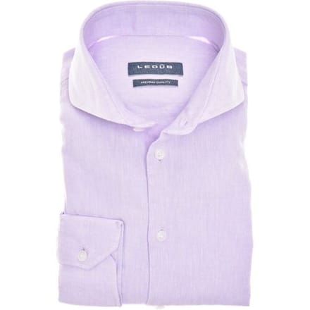 Ledûb Overhemd Casual Linen Blend Lila / male