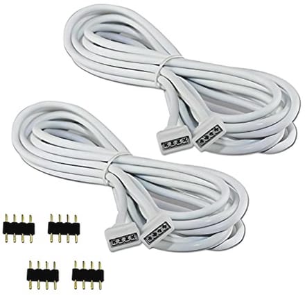 Verlengkabel 2 m 2 stuks voor LED RGB Strip 4 pins