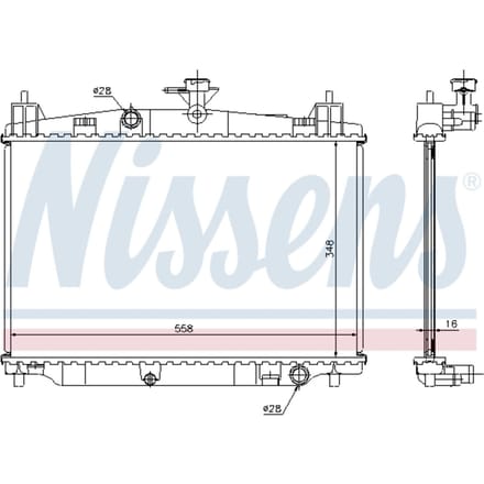 Radiator, motorkoeling NISSENS 68504