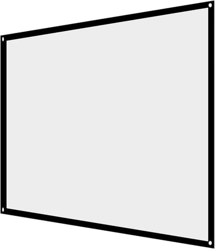 Projectiescherm Opvouwbaar - Wit Beeldscherm - Buitenfilm Avond - Voor- en Achterprojectie - 60 inch - Wit