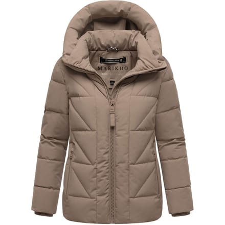 Marikoo dames winterjas Kuschelnasee met capuchon en fleecevoering