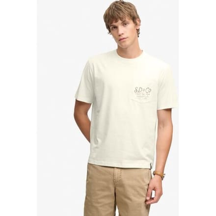 Superdry Trade Loose T-shirt Crème Grootte: L