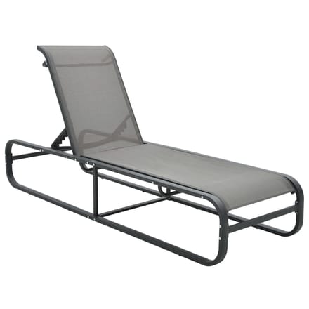 vidaXL - Ligbed - aluminium - en - textileen