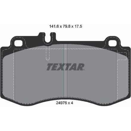 Remblokset TEXTAR 2497601, voor