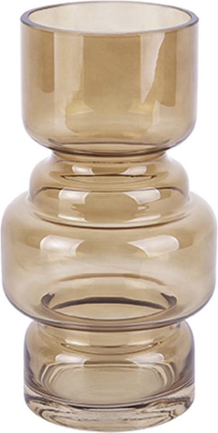 Present Time Vaas Courtly - Glas Honingbruin - Medium - 11x20cm - Scandinavisch