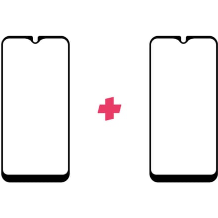 DuoPack: Samsung Galaxy A02s screenprotector gehard glas Edge to Edge