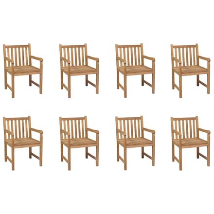 vidaXL - Tuinstoelen - 8 - st - massief - teakhout