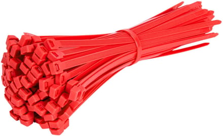 TD47 Kabelbinders 7.6 x 300mm Rood - Tie wraps - Tyraps