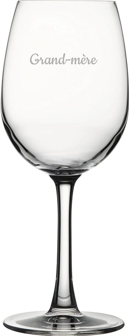 Witte wijnglas gegraveerd - 36cl - Grand-mère