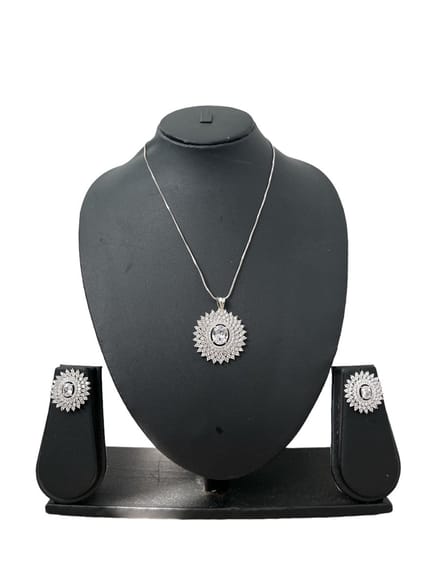 N3 Collecties Synthetische diamanten sieraden set hanger ketting
