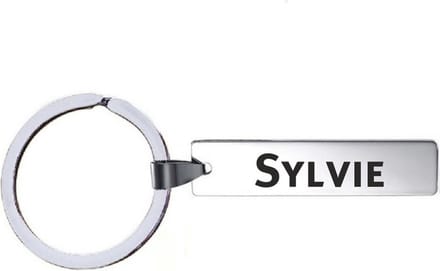 Sleutelhanger Met Naam - Sylvie - RVS