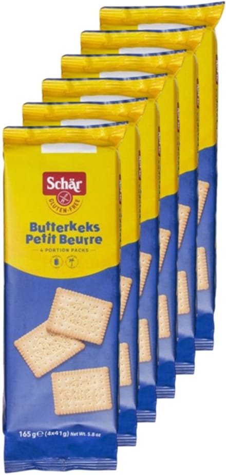 Schär | Glutenvrij | Boterkoekjes | 6 stuks | 6 x 165 g