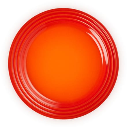 Le Creuset 4 aardewerken ontbijtborden Oranjerood 22cm