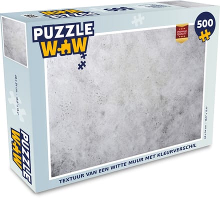 Puzzel Muur - Wit - Grijs - Legpuzzel - Puzzel 500 stukjes