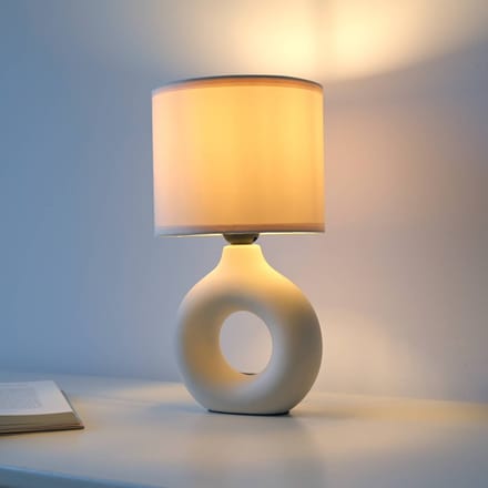 JUST LIGHT. GmbH JUST LIGHT. Carara tafellamp, keramische voet, beige