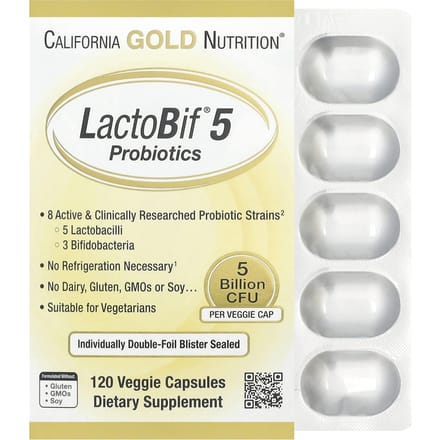 Lactobif® 5 Probioticum, 5 Miljard KVE, 120 Plantaardige Capsules