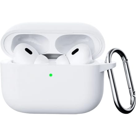 Mocaa AirPods Pro 3 Siliconen Hoesje met Haak Wit