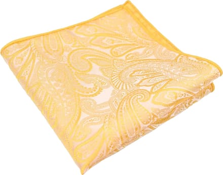Pochet Paisley - Geel/Wit - Sorprese - pochette - heren - model 10 - Cadeau
