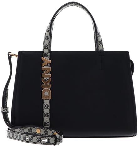 DKNY handtas schoudertas Avril Satchel Blk / Gold zwart
