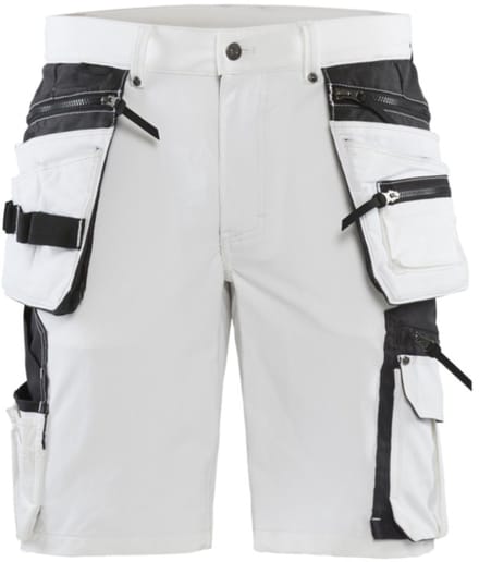 Blåkläder Korte Schilderswerkbroek 4-Weg Stretch 10881645 Wit/Donkergrijs - Maat 46