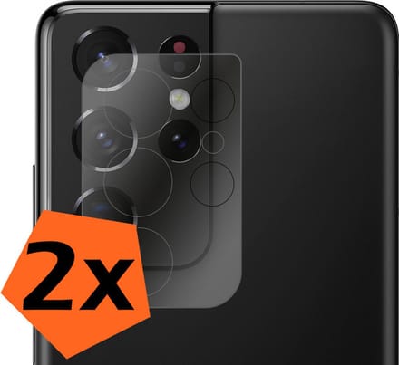 Camera Lens Protector - 2 Stuks - Geschikt voor Samsung Galaxy S21 Ultra - Camera Screenprotector - Gehard Glas - Beschermglas - Tempered Glass - Screen Protector