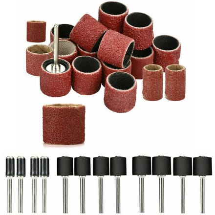 338 stuks schuurtrommelset, nagelboorbits, gepolijste Dremel-accessoires, roterend gereedschap 252pcs brown
