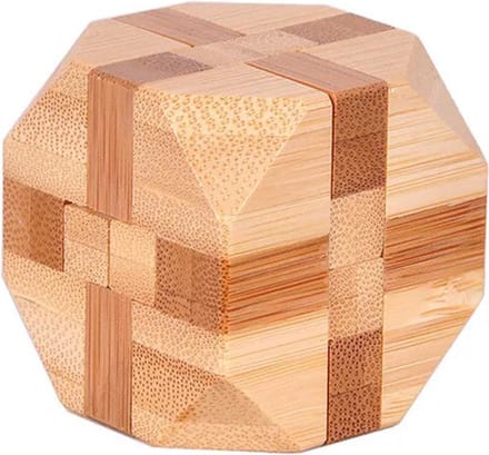 DW4Trading 3D Bamboo Breinpuzzel Kubus 3 - 5x5 cm