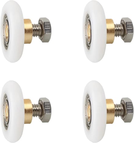 4pcs Douchedeur Rollen - Douchecabine Wielen - Belt Pulley - Runner Sliding Badkamerdeur (25mm)