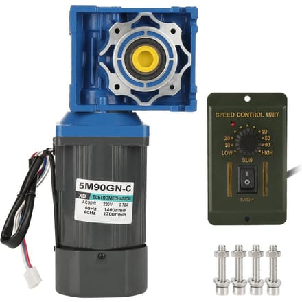 AC220V 90W Zelfremmende Wormwiel Motor met Snelheidsregeling CW CCW en Regelaar (15K)