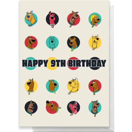 Scooby Doo 9th Birthday Greetings Card - Standard Card