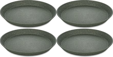 Rond bord, 20.5 cm, Set van 4, Organic, As Grijs - Koziol | Connect Plate