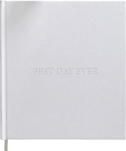 Ginger Ray - Ginger Ray - Witte embossed bruiloftsfotoalbum 'Best Day Ever' - Engelstalig