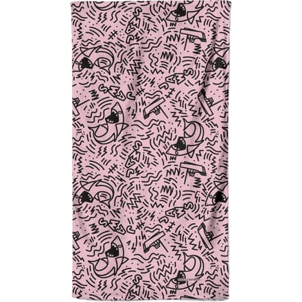 Jaws Pink Doodle Pattern Beach Towel
