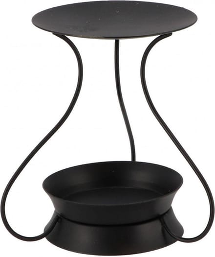 Daan Kromhout - AMBERBLOKJES BRANDER - ROUND BLACK - 14X14CM
