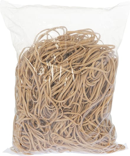 Rubbermagazijn - Elastiekjes rubber - Bruin - 255x3mm - Circa 170 stuks - Elastieken