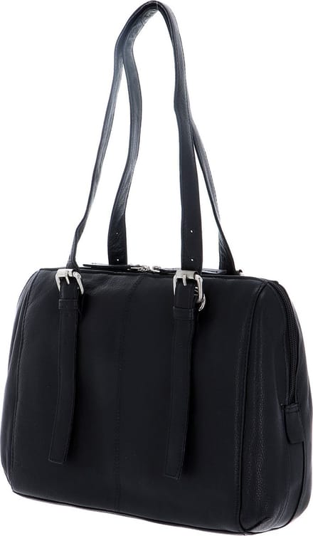 bruno banani Leren Schoudertas Isidora Shoulderbag Black Zwart