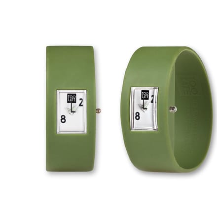 TOO LATE - siliconen horloges - Analog - Army green - Polsmaat M
