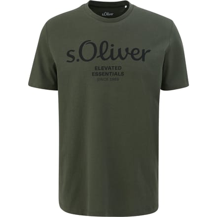 regular fit T-shirt van puur katoen model 'BASIC TEE BIG LOGO'
