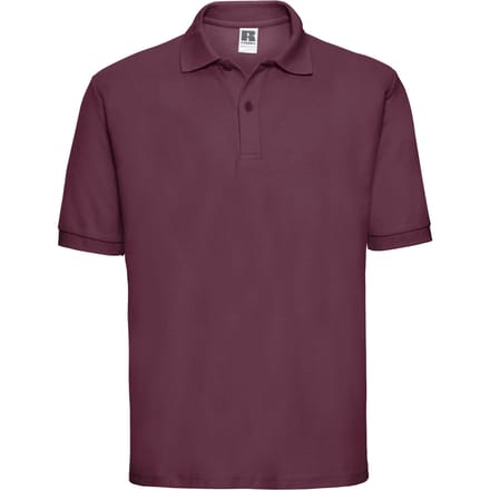 Russell Heren Polycotton Pique Poloshirt (Bourgondië)