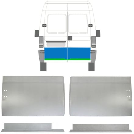 Reparatie plaatwerk achterste deuren voor Peugeot Boxer 1994-2006