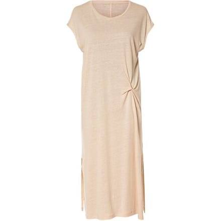 ESMARA Dames jurk met linnen (Beige, S (36/38))