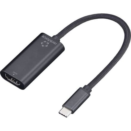 Renkforce RF-6700428 USB-C / HDMI Adapter [1x USB-C stekker - 1x HDMI-bus] Zwart 15 cm