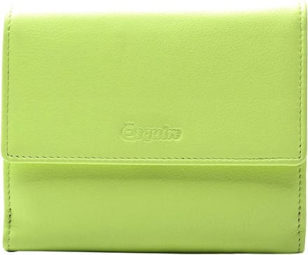 Esquire Leren Portemonnee Viktoria Wallet With Flap Lime Lichtgroen