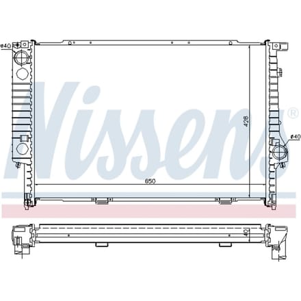 Radiator, motorkoeling NISSENS 60693A