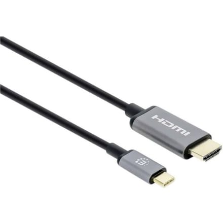 Manhattan 153607 USB-kabel HDMI 2.0 HDMI-A-stekker, USB-C stekker 2.00 m Zwart