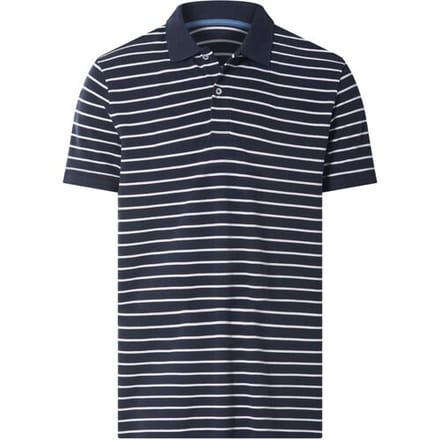ESMARA MEN Piqué heren polo regular fit (strepen/marineblauw, M)