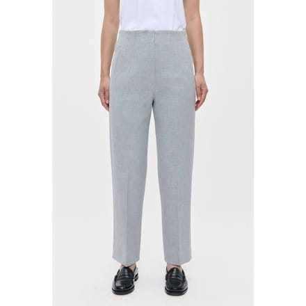 ZENGGI Compact Strtch Colette Pants Light Grey Melange Größe: L | Stoffhosen Outlet | Damen | Grau