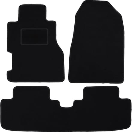 Zwarte veloursmatten voor: Honda Civic VII 3-deurs hatchback, coupé (2001-2005)