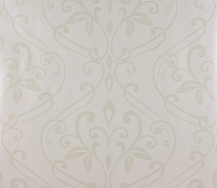 Dutch Wallcoverings Vliesbehang damast - wit/glans