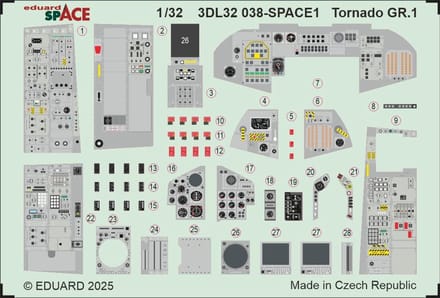 Eduard Modelbouwdecoratie - 3DL32038 Sp - Decals Set voor Tornado GR.1 - Decals